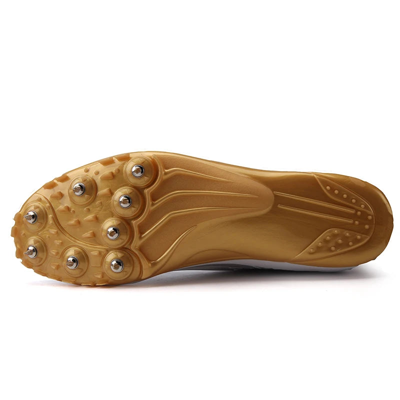 Mirror Face Athletic Running Spikes Track Spike Shoes With Eight 8pcs Nails Sapatos De Atletismo