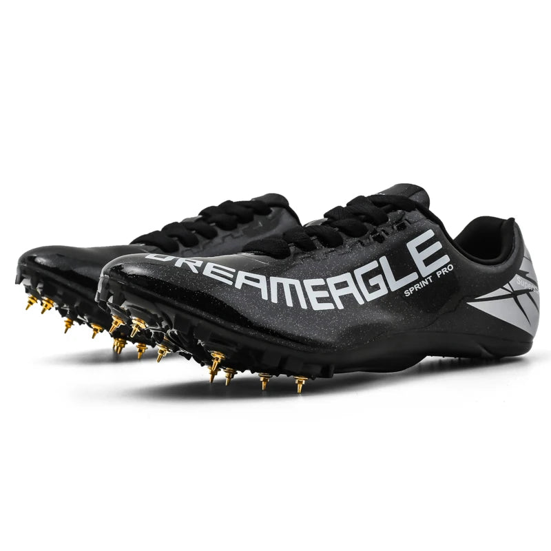 Mirror Face Athletic Running Spikes Track Spike Shoes With Eight 8pcs Nails Sapatos De Atletismo