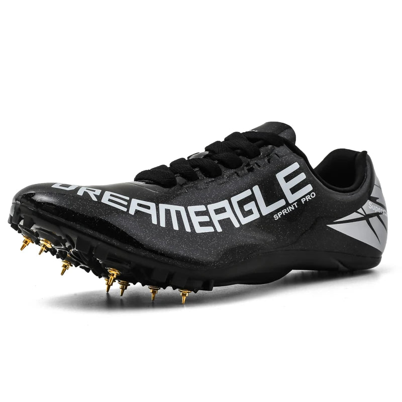 Mirror Face Athletic Running Spikes Track Spike Shoes With Eight 8pcs Nails Sapatos De Atletismo