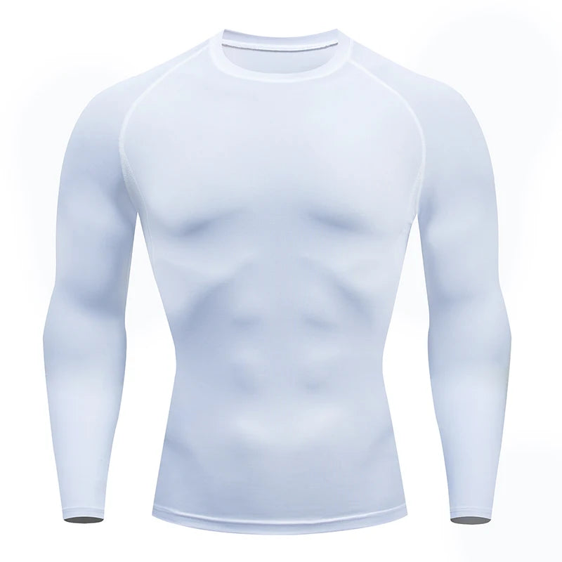 Men Compression Running T-shirt Fitness Tight //  T SHIRT DE COMPRESSION HOMME