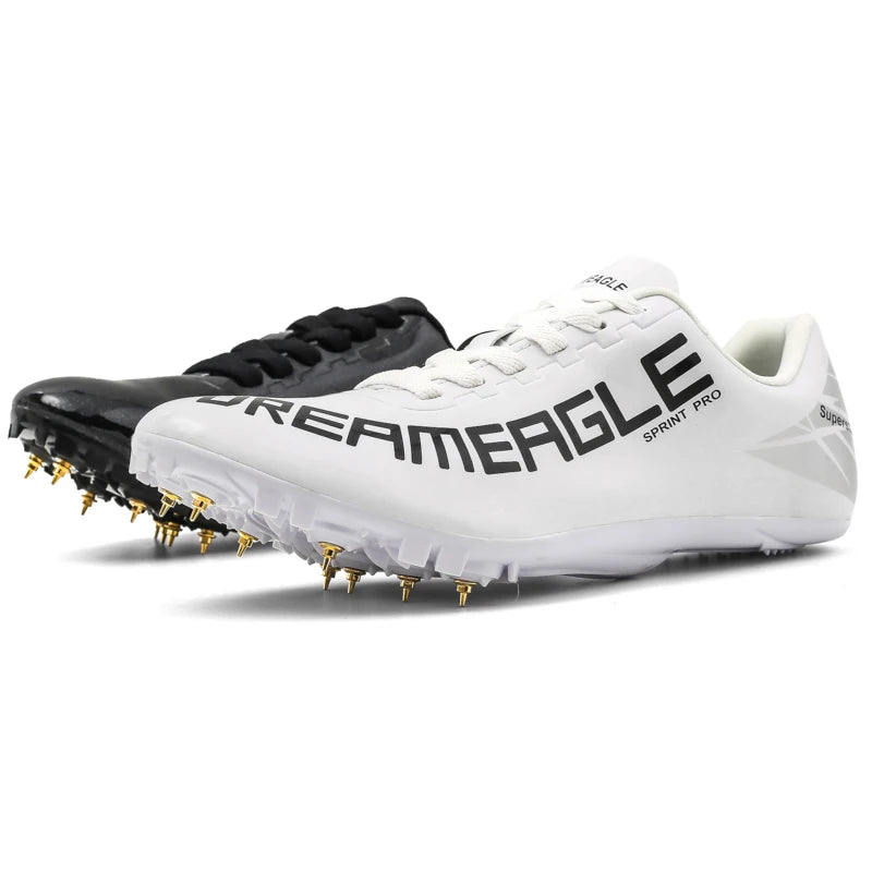 Mirror Face Athletic Running Spikes Track Spike Shoes With Eight 8pcs Nails Sapatos De Atletismo