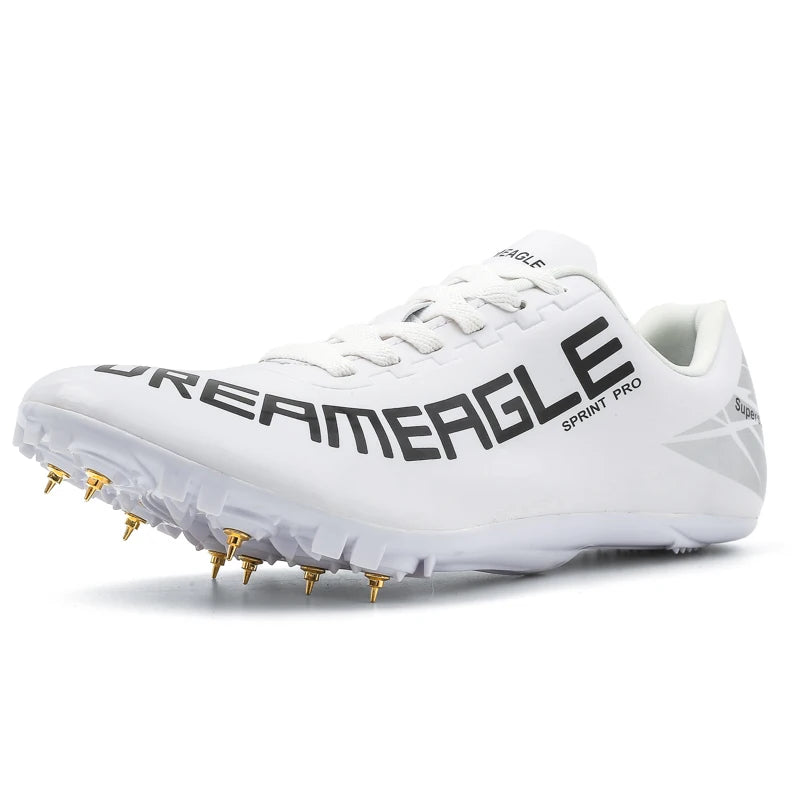 Mirror Face Athletic Running Spikes Track Spike Shoes With Eight 8pcs Nails Sapatos De Atletismo