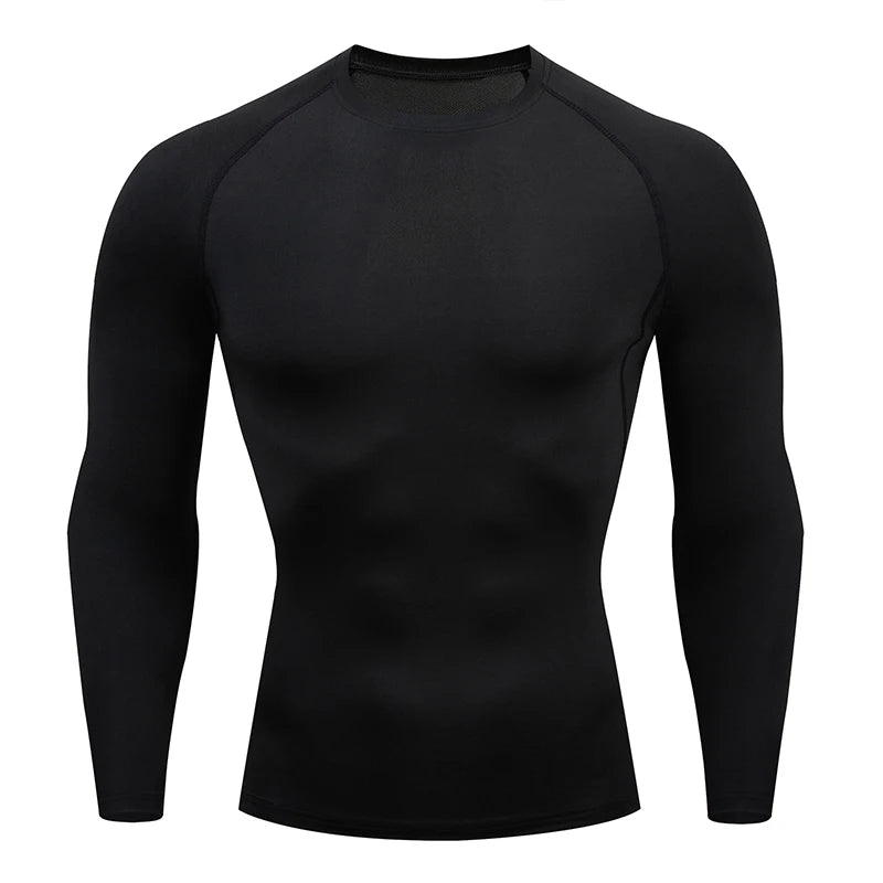 Men Compression Running T-shirt Fitness Tight //  T SHIRT DE COMPRESSION HOMME