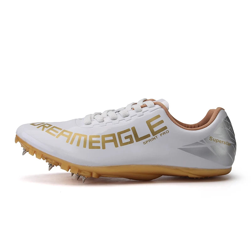 Mirror Face Athletic Running Spikes Track Spike Shoes With Eight 8pcs Nails Sapatos De Atletismo