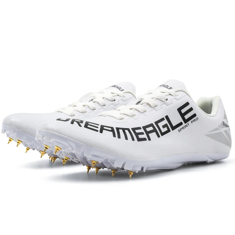 Mirror Face Athletic Running Spikes Track Spike Shoes With Eight 8pcs Nails Sapatos De Atletismo