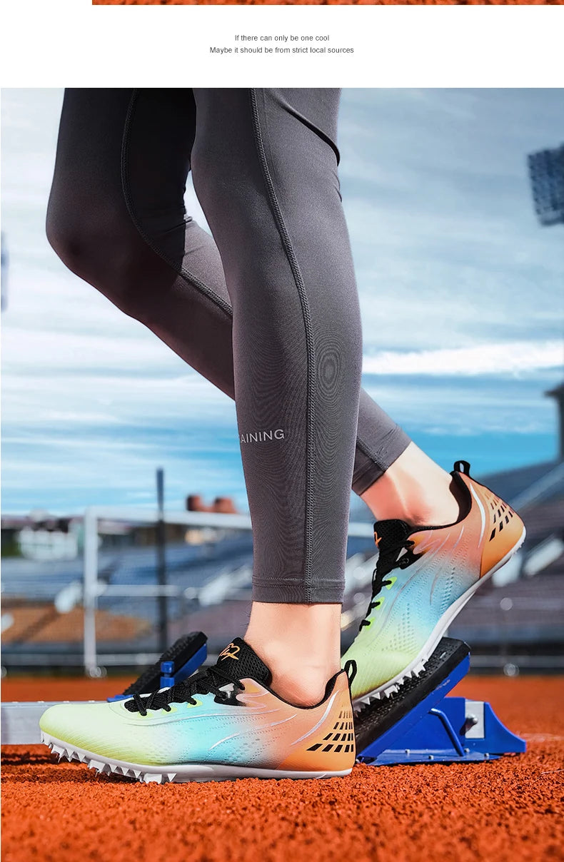 New Track＆Field Shoes Professional Nail Shoes Sprinters Anti Slip Run Training Shoe High-quality Student Long Jump Sneakers