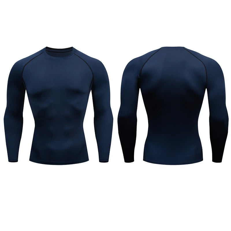 Men Compression Running T-shirt Fitness Tight //  T SHIRT DE COMPRESSION HOMME