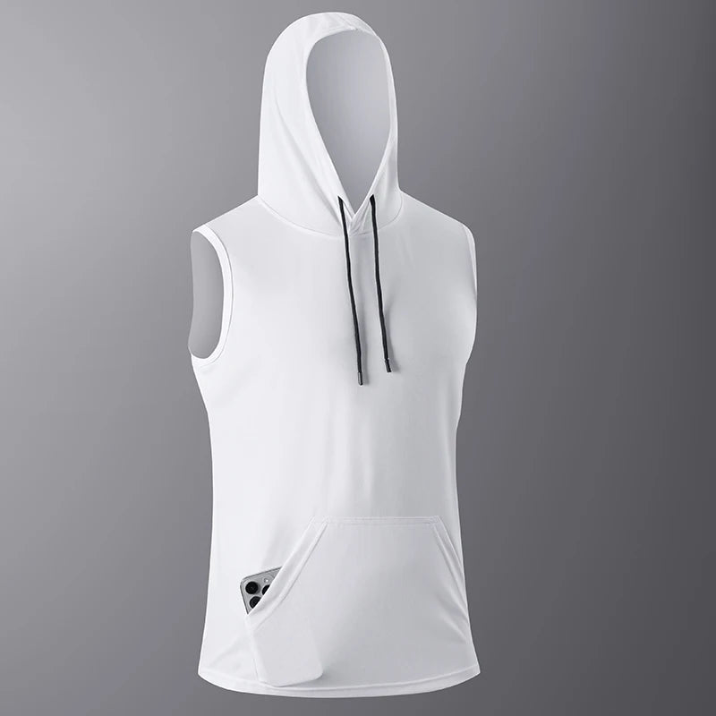 Quick-Dry GYM T-Shirt Sports Streetwear // T SHIRT CAPUCHE FITNESS