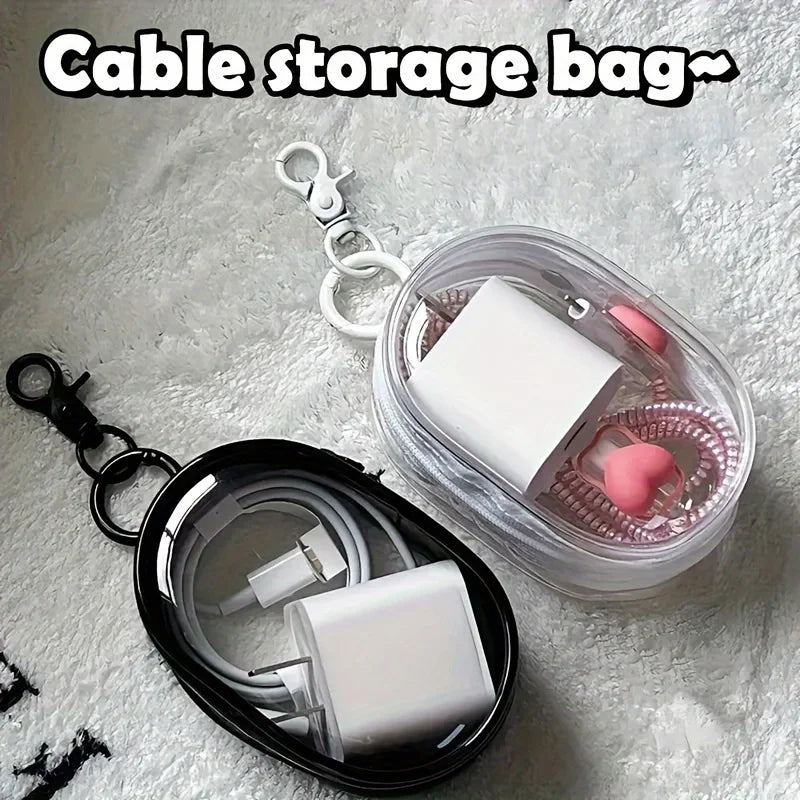 Portable Mini Clear Zipper Storage Bag - Space-Saving // Mini Pochette de rangement avec Fermeture éclair
