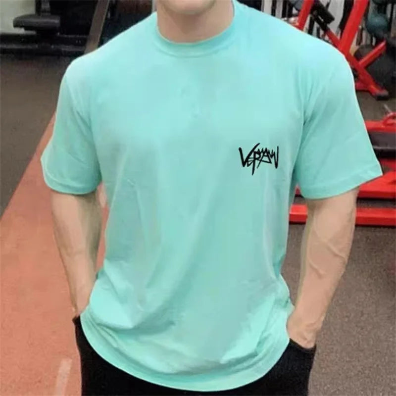 NEW Round Collar  sports T Shirt Oversize Cotton //T shirt à col rond Coupe Oversize