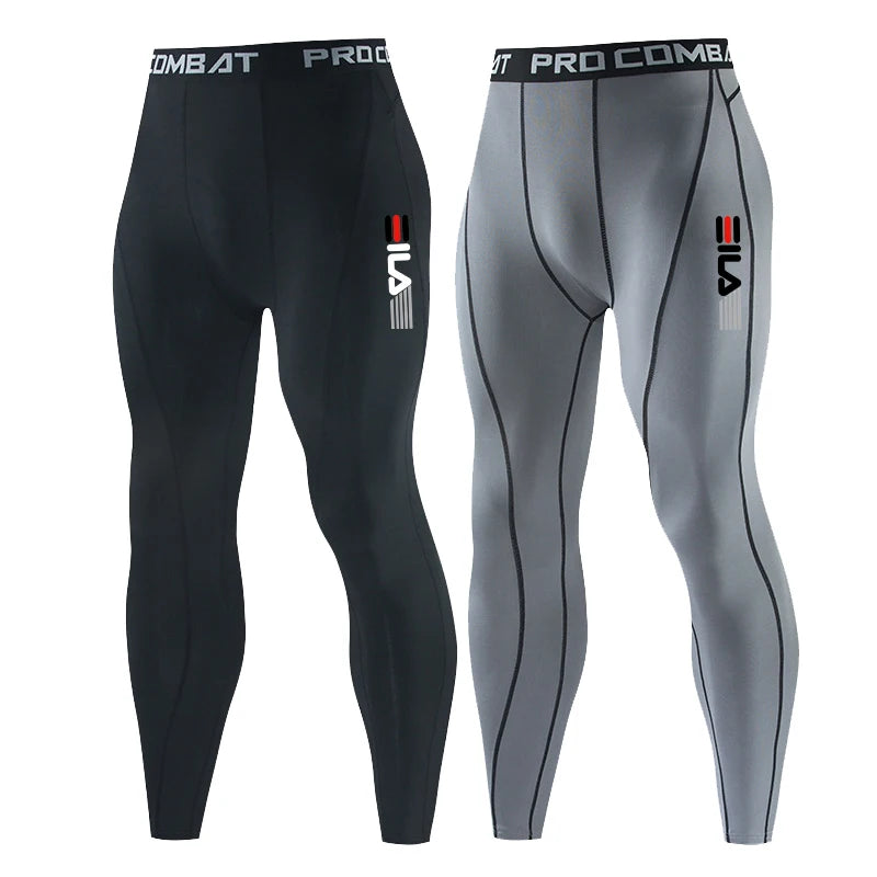 Men Gym Sportswear Muscle Bodybuilding Compression// Pantalon sport Homme