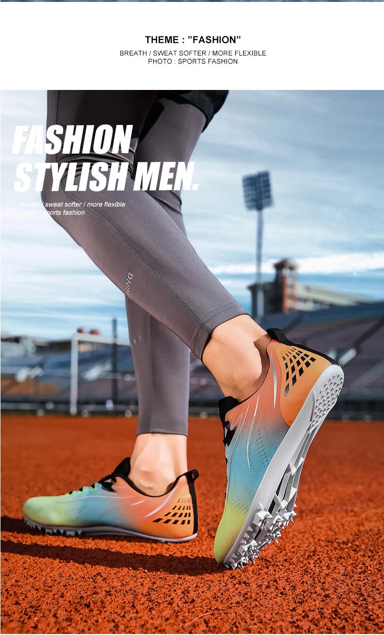 New Track＆Field Shoes Professional Nail Shoes Sprinters Anti Slip Run Training Shoe High-quality Student Long Jump Sneakers