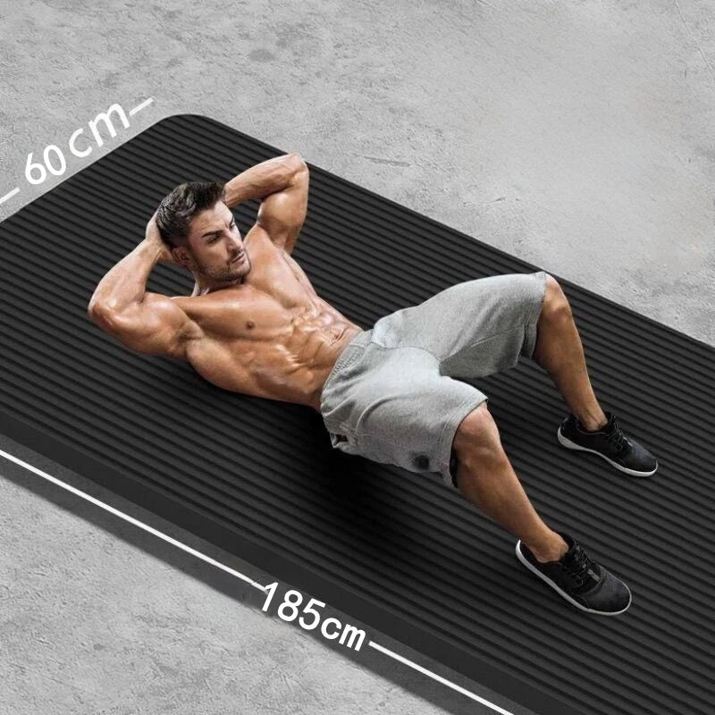 Exercise Pad for Home Gym Floor Workout Non-slip Yoga Mat Pilates Fitness Mat 15mm Thicknes Non Slip Yoga Cushion Travel Fitness