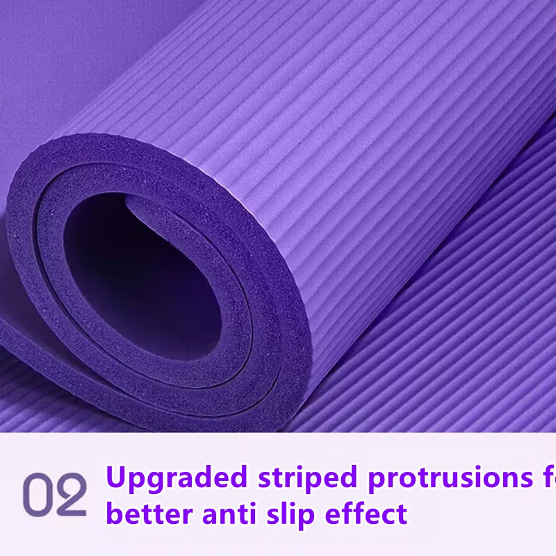 Exercise Pad for Home Gym Floor Workout Non-slip Yoga Mat Pilates Fitness Mat 15mm Thicknes Non Slip Yoga Cushion Travel Fitness