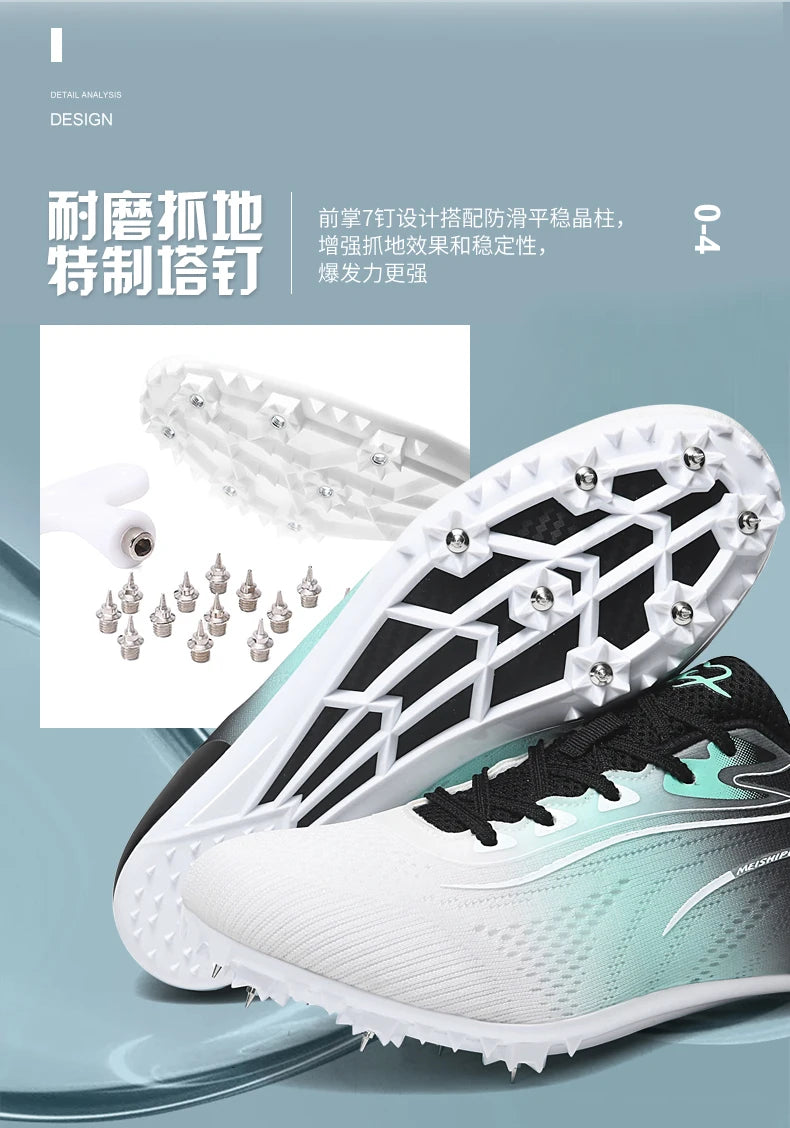 New Track＆Field Shoes Professional Nail Shoes Sprinters Anti Slip Run Training Shoe High-quality Student Long Jump Sneakers