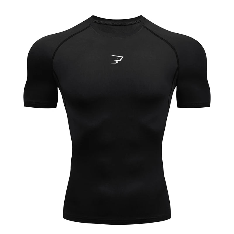 Men Running Compression T-shirt Short  // T shirt de compression Homme