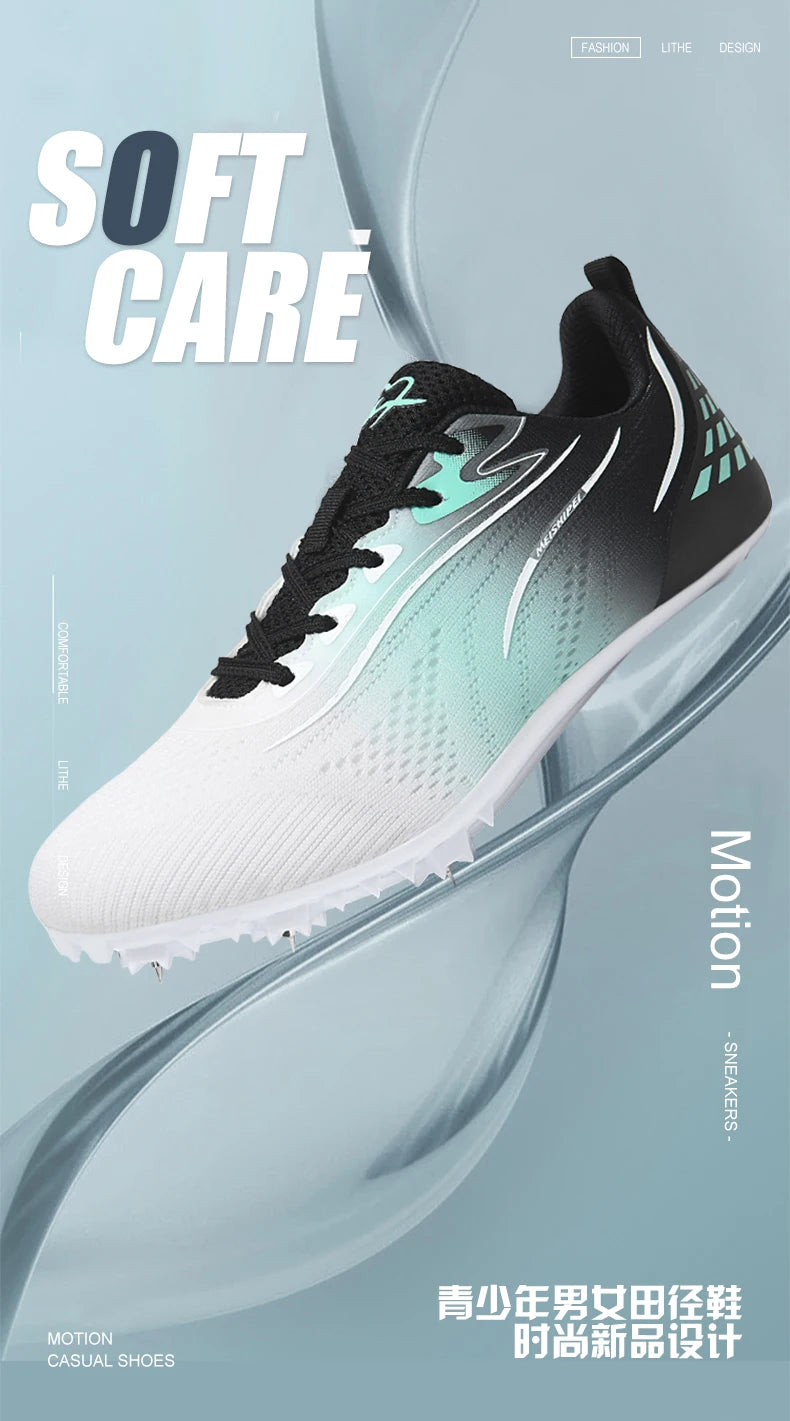 New Track＆Field Shoes Professional Nail Shoes Sprinters Anti Slip Run Training Shoe High-quality Student Long Jump Sneakers
