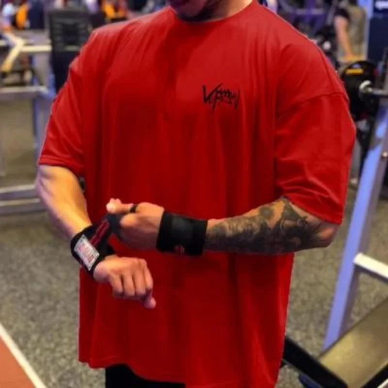 NEW Round Collar  sports T Shirt Oversize Cotton //T shirt à col rond Coupe Oversize