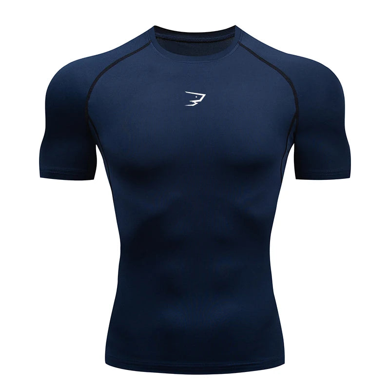 Men Running Compression T-shirt Short  // T shirt de compression Homme