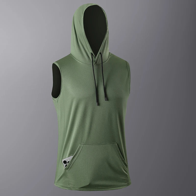 Quick-Dry GYM T-Shirt Sports Streetwear // T SHIRT CAPUCHE FITNESS