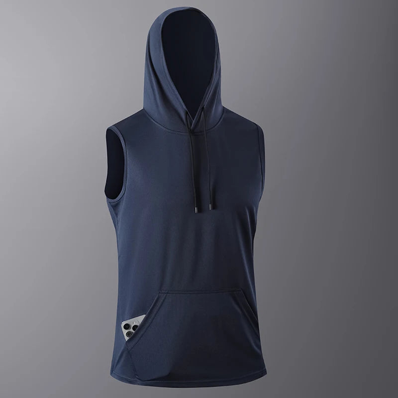 Quick-Dry GYM T-Shirt Sports Streetwear // T SHIRT CAPUCHE FITNESS