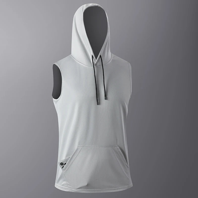 Quick-Dry GYM T-Shirt Sports Streetwear // T SHIRT CAPUCHE FITNESS