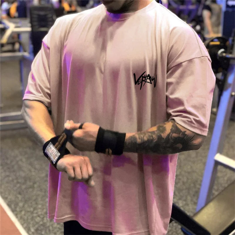 NEW Round Collar  sports T Shirt Oversize Cotton //T shirt à col rond Coupe Oversize