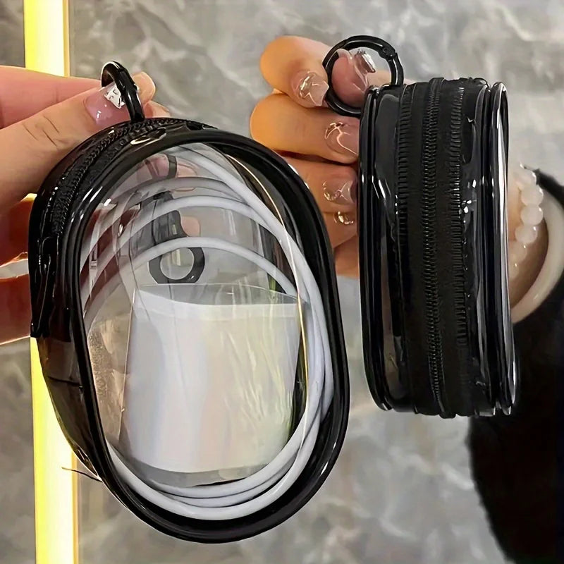 Portable Mini Clear Zipper Storage Bag - Space-Saving // Mini Pochette de rangement avec Fermeture éclair