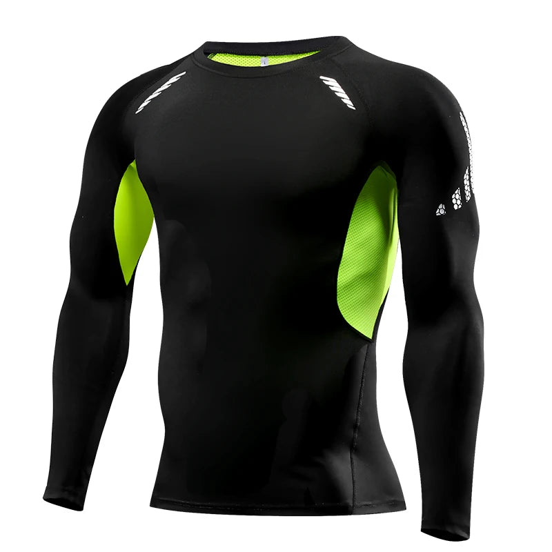Men Compression Running T-shirt Fitness Tight //  T SHIRT DE COMPRESSION HOMME