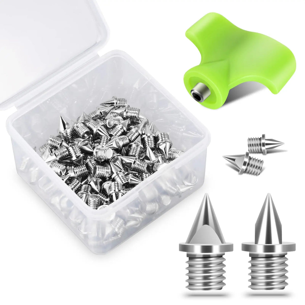 100pcs 1/4inch Stainless Steel Track // 100 pointes de rechanges en acier inoxydable