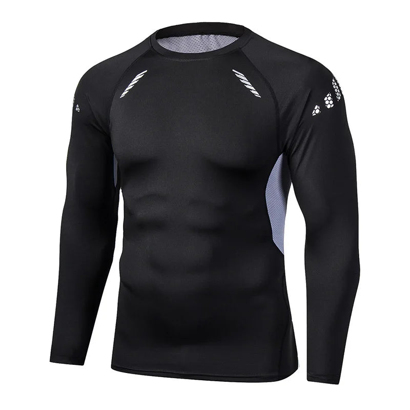 Men Compression Running T-shirt Fitness Tight //  T SHIRT DE COMPRESSION HOMME
