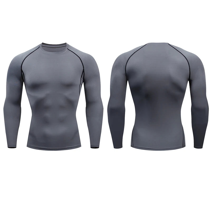 Men Compression Running T-shirt Fitness Tight //  T SHIRT DE COMPRESSION HOMME