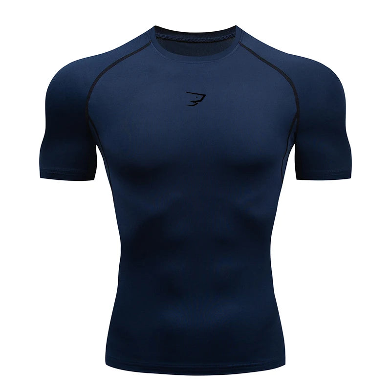 Men Running Compression T-shirt Short  // T shirt de compression Homme