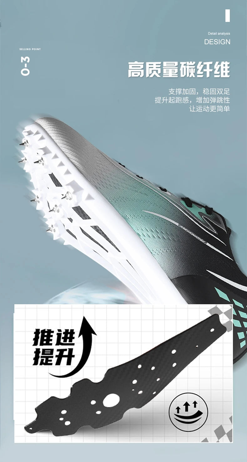 New Track＆Field Shoes Professional Nail Shoes Sprinters Anti Slip Run Training Shoe High-quality Student Long Jump Sneakers