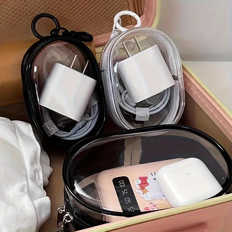 Portable Mini Clear Zipper Storage Bag - Space-Saving // Mini Pochette de rangement avec Fermeture éclair