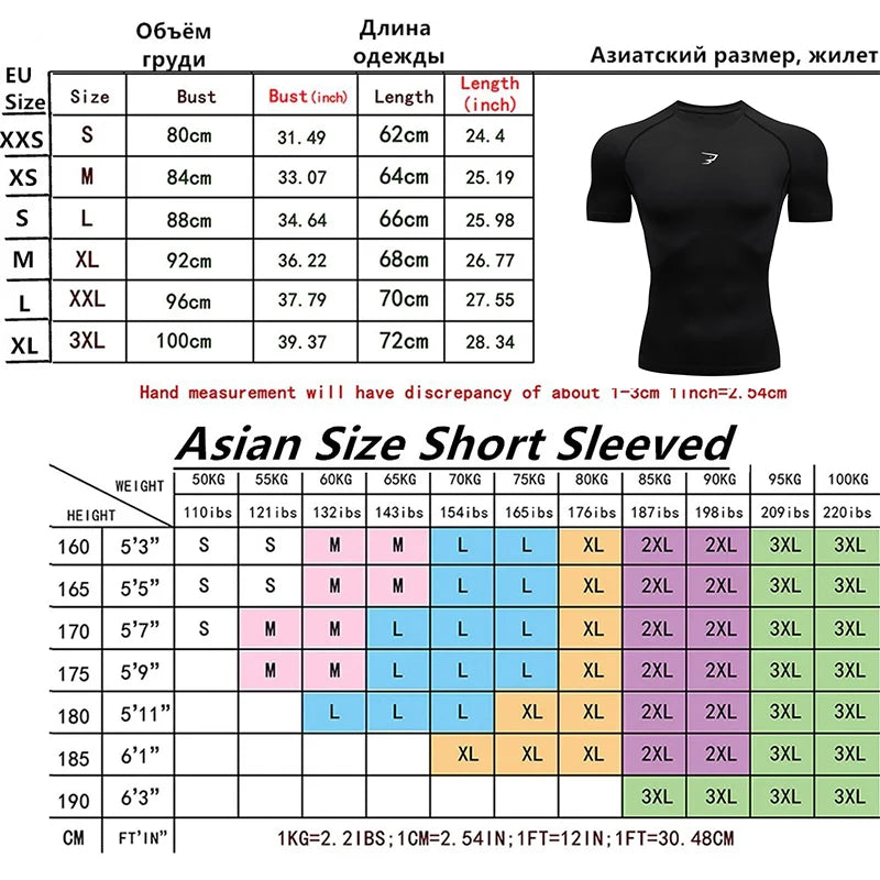 Men Running Compression T-shirt Short  // T shirt de compression Homme