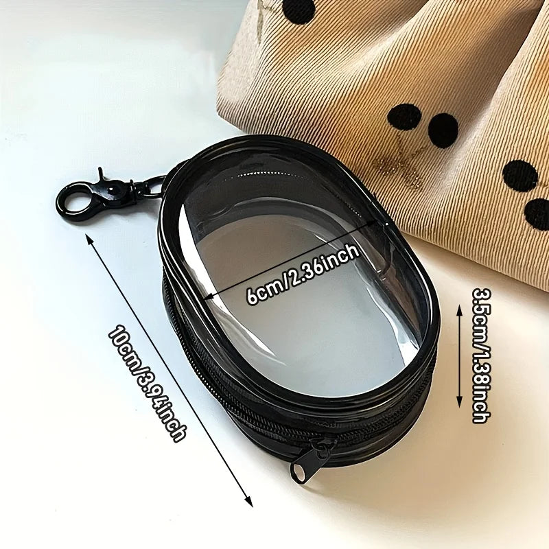 Portable Mini Clear Zipper Storage Bag - Space-Saving // Mini Pochette de rangement avec Fermeture éclair
