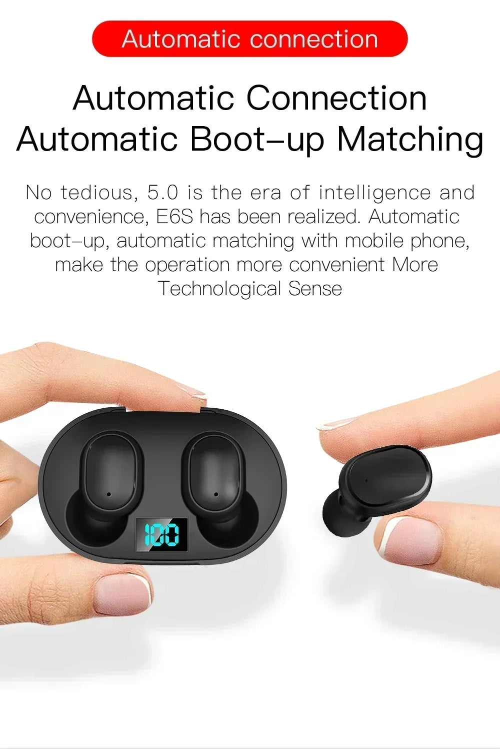 E6S Wireless Bluetooth Earphones // Ecouteurs sans fil
