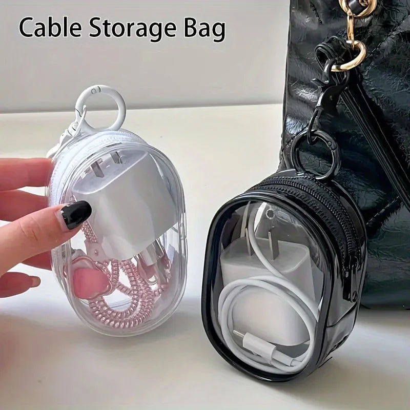 Portable Mini Clear Zipper Storage Bag - Space-Saving // Mini Pochette de rangement avec Fermeture éclair
