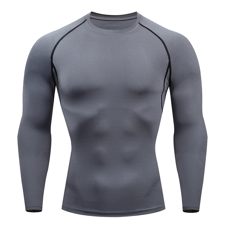 Men Compression Running T-shirt Fitness Tight //  T SHIRT DE COMPRESSION HOMME